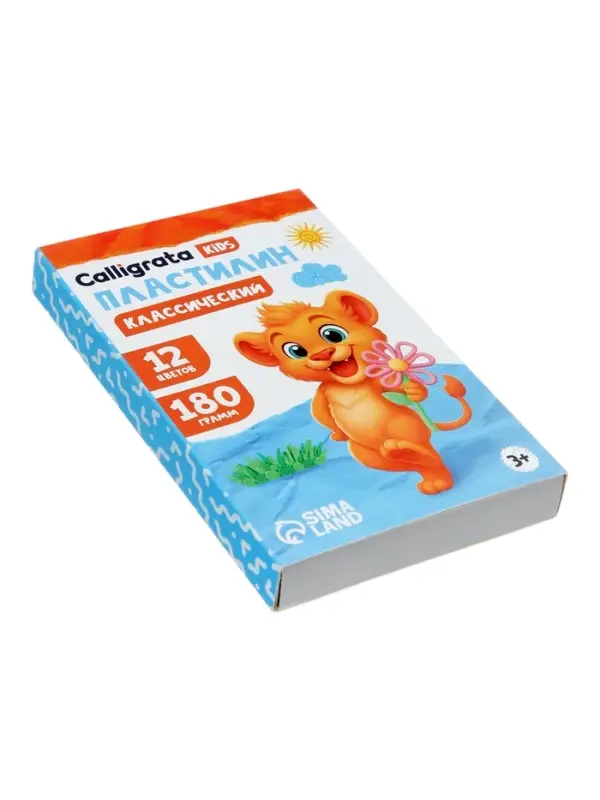 Пластилин &laquo;Calligrata kids: классический&raquo;, 12 цветов, 180 г