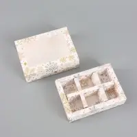 Коробка подарочная под 6 конфет новогодняя &laquo;Снежинки&raquo;, 13.5&times;9.5&times;3.5 см