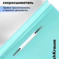 Папка-скоросшиватель А4, 180 мкм, ErichKrause Diagonal Pastel, с перфорацией, с тиснением &laquo;диагональ&raquo;, микс