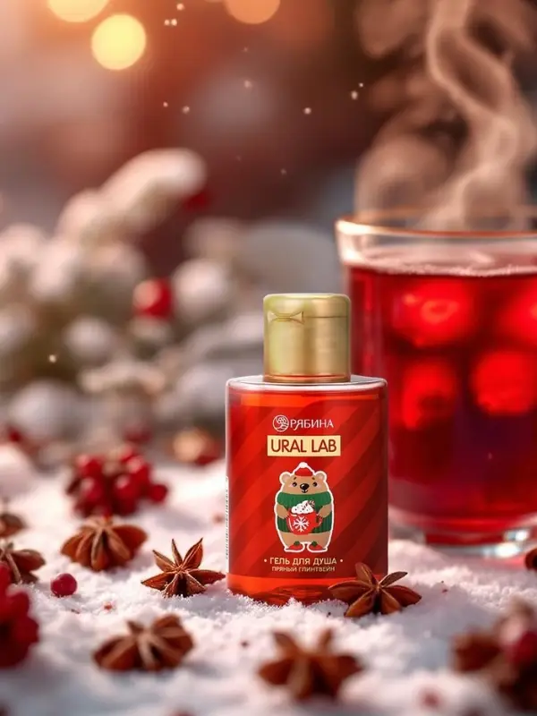 Гель для душа, аромат пряного глинтвейна, 110 мл, URAL LAB