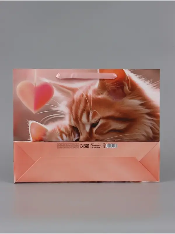 Пакет подарочный ламинированный горизонтальный &laquo;Котики&raquo;, 40&times;31&times;11.5 см