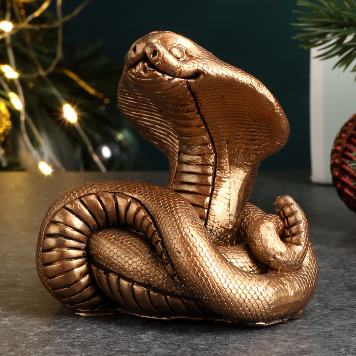 Новый год. Символ 2025. Фигура Новый год. Символ 2025. Фигура "Змея Кобра" бронза, 6х7х5см