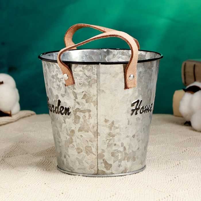 Кашпо "Элли" 13х12см, металлик