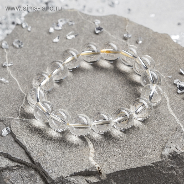 Браслет шар №12 «Горный хрусталь», 5,5 см Браслет шар №12 «Горный хрусталь», 5,5 см