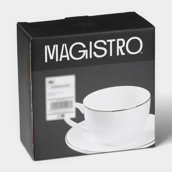 Чайная пара фарфоровая Magistro La Perle, 2 предмета: чашка 230 мл, блюдце d=15 см, цвет белый Чайная пара фарфоровая Magistro La Perle, 2 предмета: чашка 230 мл, блюдце d=15 см, цвет белый
