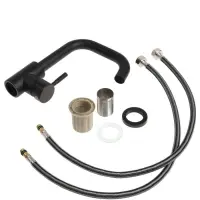 Смеситель для раковины ZEIN Z2508, короткий излив, картридж 40 мм, нержавеющая сталь, черный