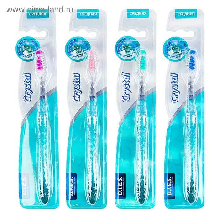 Зубная щётка D.I.E.S. Crystal средней жёсткости, 1 шт.