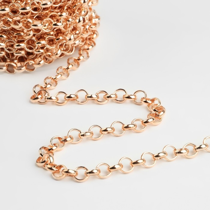 Цепочка для сумки, железная, d = 7 мм, 10 ± 0,5 м, цвет золотой Цепочка для сумки, железная, d = 7 мм, 10 ± 0,5 м, цвет золотой
