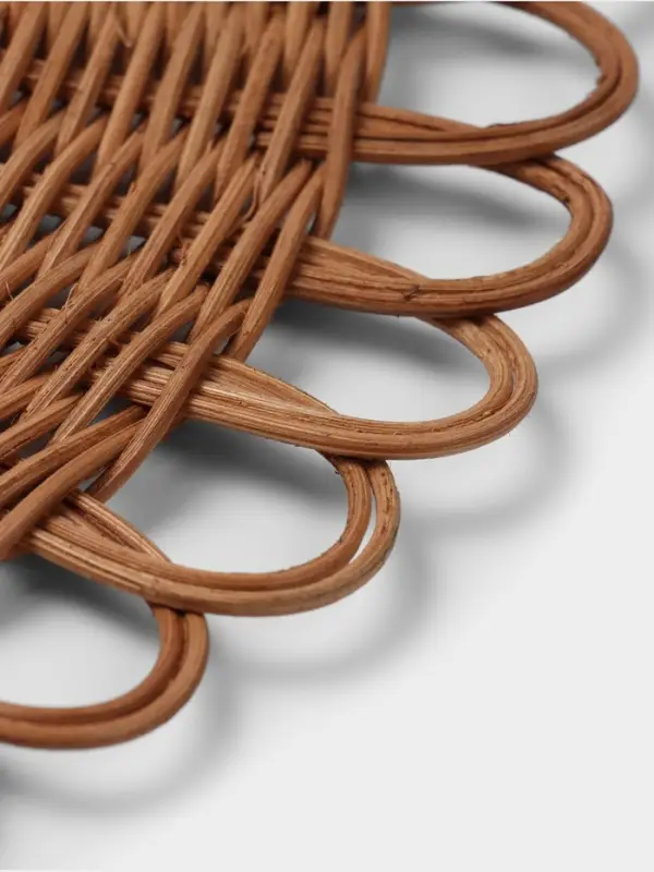 Подставка под горячее, 40&times;40&times;1 см, ротанг