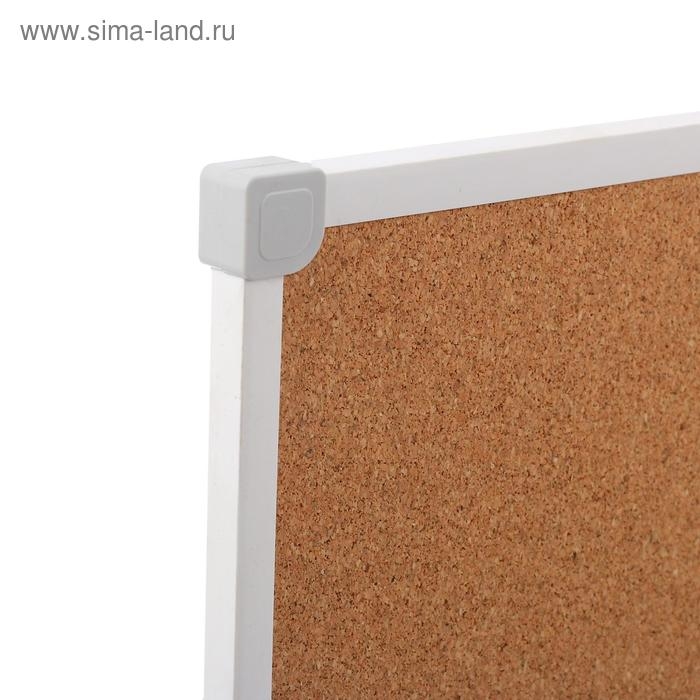 Доска пробковая 90х120 см, Calligrata, в ПВХ рамке белого цвета Доска пробковая 90х120 см, Calligrata, в ПВХ рамке белого цвета