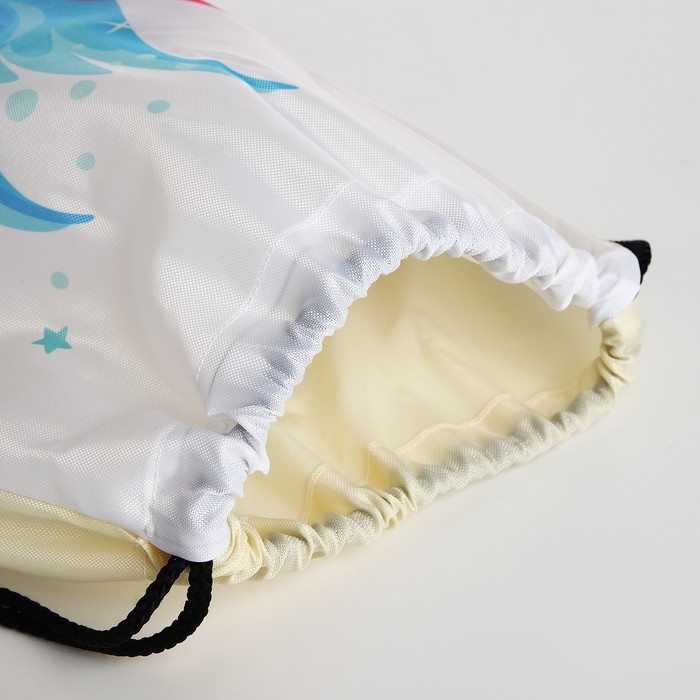 Мешок для обуви на шнурке, цвет белый/разноцветный Мешок для обуви на шнурке, цвет белый/разноцветный