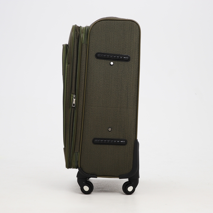Чемодан средний 52 л (M), отдел на молнии, кодовый замок, с расширением, цвет хаки Чемодан средний 52 л (M), отдел на молнии, кодовый замок, с расширением, цвет хаки