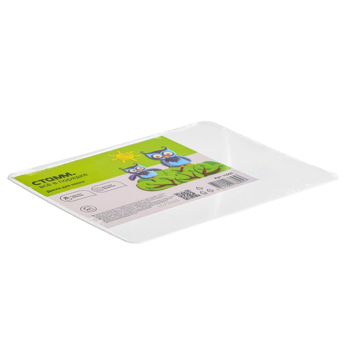 Доска для лепки Стамм, А5, пластиковая, белая Доска для лепки Стамм, А5, пластиковая, белая