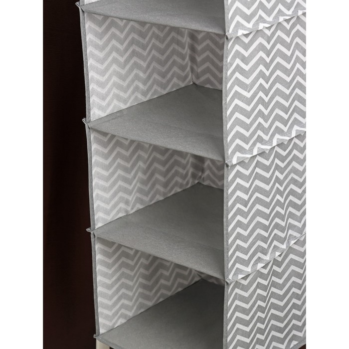 Органайзер подвесной «Симетро», 4 отделения, 80×30×30 см, цвет серый Органайзер подвесной «Симетро», 4 отделения, 80×30×30 см, цвет серый