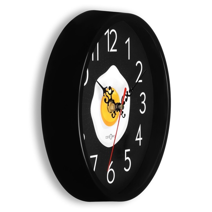 Часы настенные, d-20 см, кухонные, Часы настенные, d-20 см, кухонные, "Глазунья", бесшумные