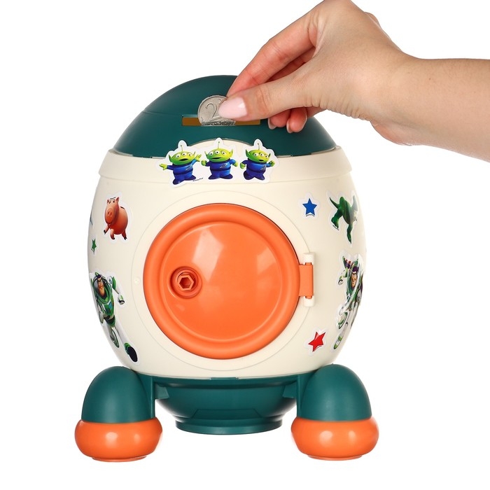 Копилка ракета с набором наклеек, 22,5 см х 18,5 см х 17,5 см,  Копилка ракета с набором наклеек, 22,5 см х 18,5 см х 17,5 см, "Игрушки", История игрушек