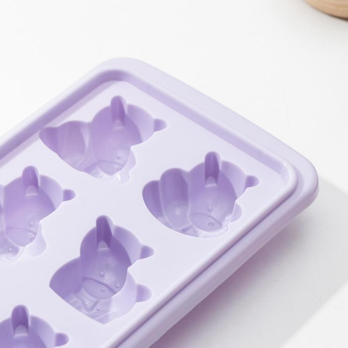 Форма для конфет и шоколада «Зверята», 8 ячеек, 25×11×2,5 см, цвет МИКС Форма для конфет и шоколада «Зверята», 8 ячеек, 25×11×2,5 см, цвет МИКС