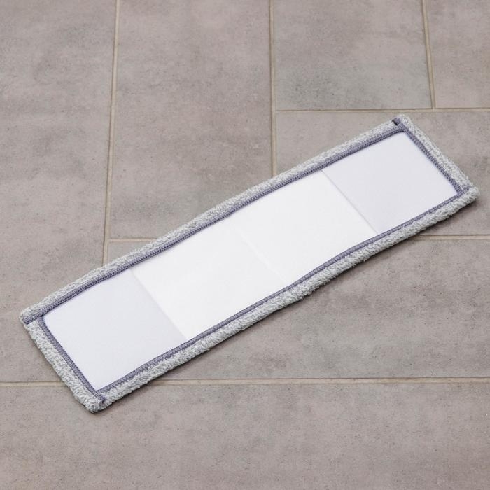 Насадка для плоской швабры арт. 5386763, 41×12 см, микрофибра, цвет серый Насадка для плоской швабры арт. 5386763, 41×12 см, микрофибра, цвет серый