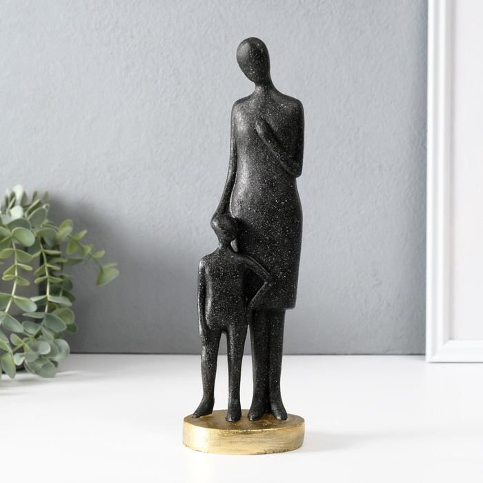 Сувенир полистоун Сувенир полистоун "Она всегда рядом" чёрный 7,5х8,5х28 см