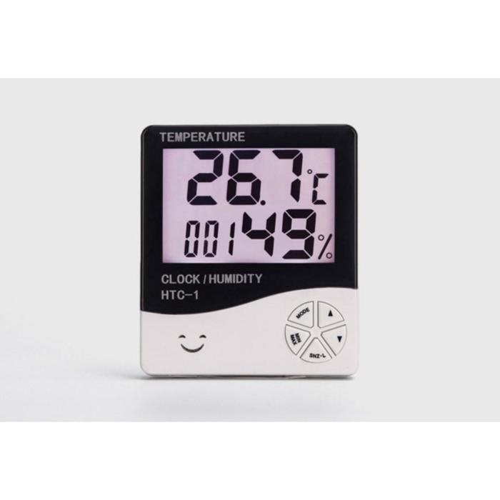 Часы - будильник электронные  Часы - будильник электронные "Бируни" настольные с термометром, гигрометром, 10 х 10 см