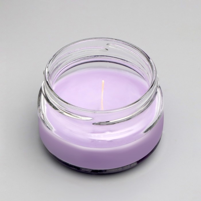 Свеча в банке ароматизированная  Свеча в банке ароматизированная "Лаванда" 50гр, время горения 13ч