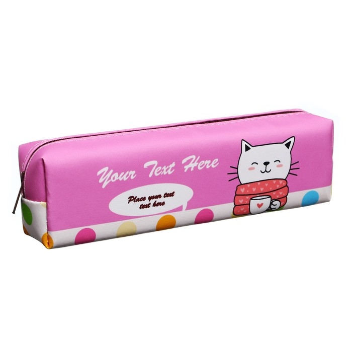 Пенал школьный Пенал школьный "Зверюшка", на молнии, розовый