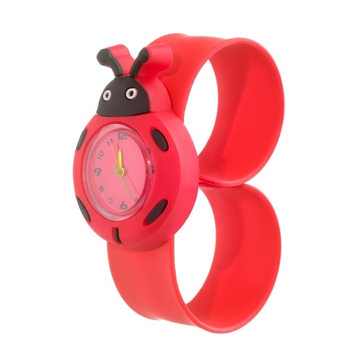 Часы наручные кварцевые детские Часы наручные кварцевые детские "Божья коровка", d-4 см, LR66 (AG4, 377)