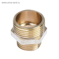 Ниппель OTMO, 3/4"x1/2", наружная/наружная резьба, никелированная латунь