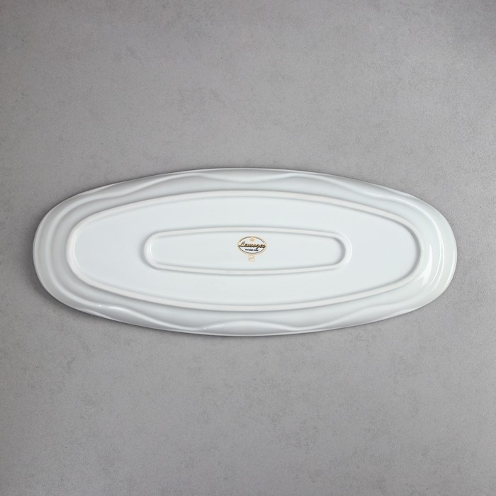 Селедочница «Рыбное ассорти», 1.5 л, золотая обводка, фарфор, Иран Селедочница «Рыбное ассорти», 1.5 л, золотая обводка, фарфор, Иран