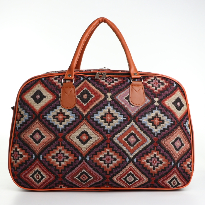 Сумка дорожная женская, 2 отдела на молниях, длинный ремень, цвет разноцветный Сумка дорожная женская, 2 отдела на молниях, длинный ремень, цвет разноцветный