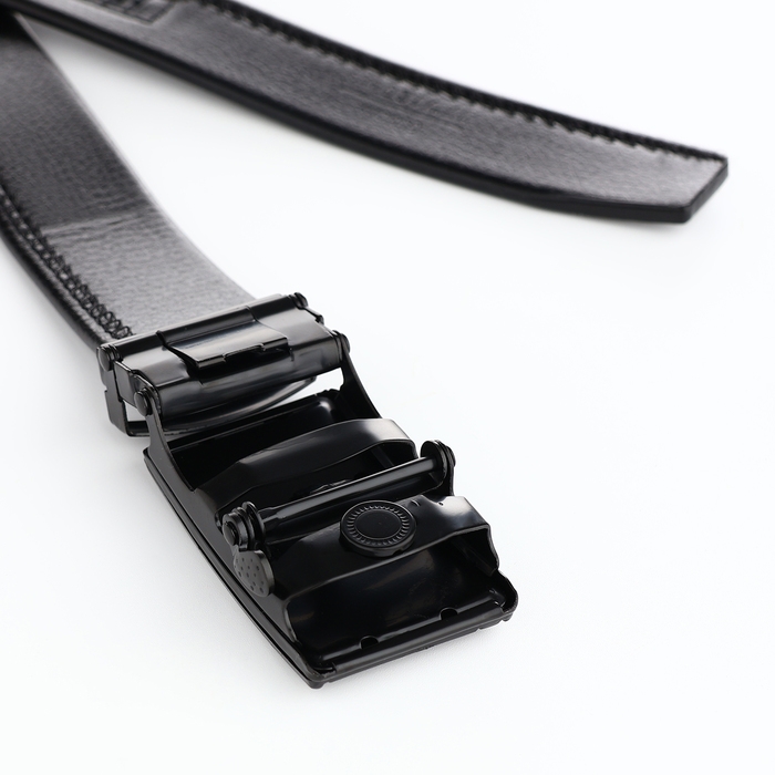 Ремень мужской, ширина 3,5 см, пряжка автомат, цвет чёрный Ремень мужской, ширина 3,5 см, пряжка автомат, цвет чёрный