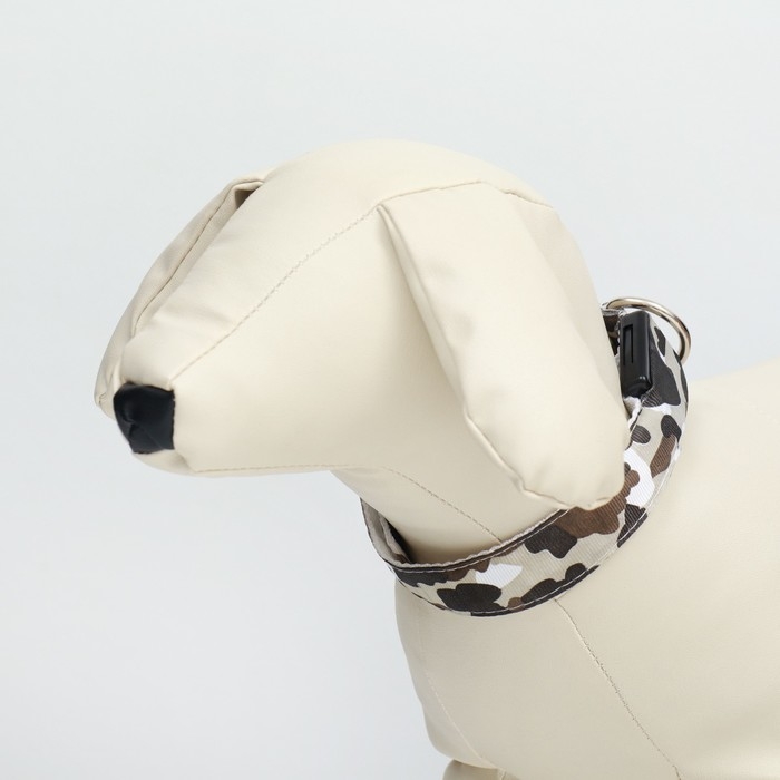 Ошейник с подсветкой Милитари 3 режима свечения размер S, ОШ 22-40 х 2,5 см серый Ошейник с подсветкой Милитари 3 режима свечения размер S, ОШ 22-40 х 2,5 см серый