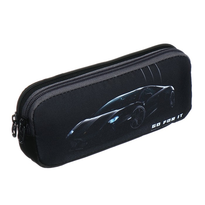 Пенал мягкий, 2 отделения, объёмный, 90 х 220 х 40 мм, Stavia Пенал мягкий, 2 отделения, объёмный, 90 х 220 х 40 мм, Stavia "Монохром" чёрный 86220