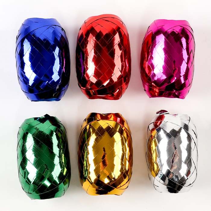 Набор декоративных сияющих лент, длина 10 м, цвет МИКС, набор 6 шт. Набор декоративных сияющих лент, длина 10 м, цвет МИКС, набор 6 шт.