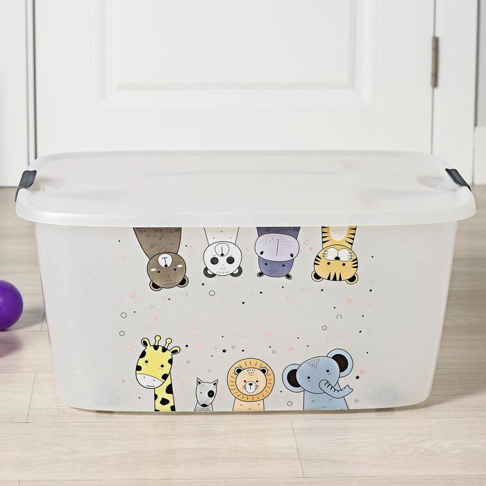 Бокс на колёсиках «Детский. Универсальный», 46 л, цвет МИКС Бокс на колёсиках «Детский. Универсальный», 46 л, цвет МИКС