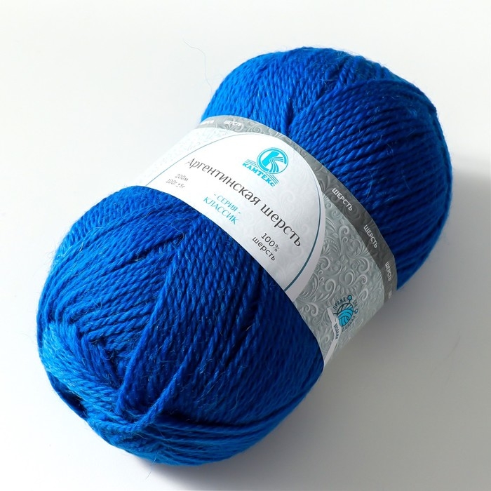 Пряжа Пряжа "Аргентинская шерсть" 100% импортная п/т шерсть 200м/100гр (018, мадонна)