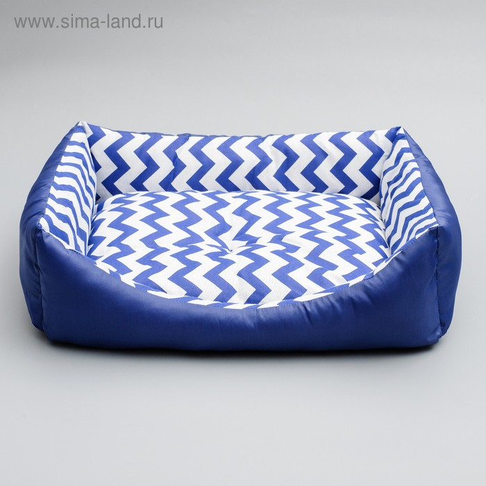 Лежанка  Лежанка "Зиг-заг", 55 х 45 х 15 см, синяя