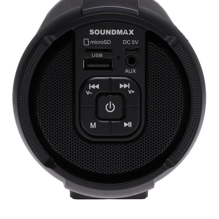 Портативная колонка Soundmax SM-PS5020B, 16Вт, 1500мАч, FM, BT, microSD, AUX, черная Портативная колонка Soundmax SM-PS5020B, 16Вт, 1500мАч, FM, BT, microSD, AUX, черная