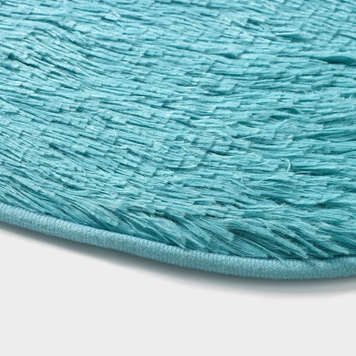 Коврик для дома Доляна «Пушистик», 40×60 см, цвет голубой Коврик для дома Доляна «Пушистик», 40×60 см, цвет голубой