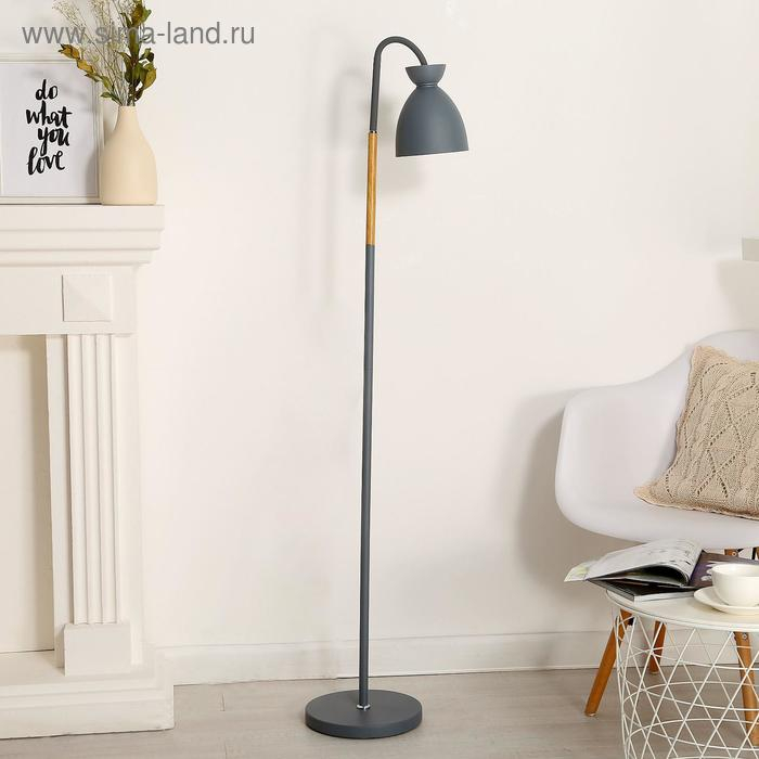 Торшер "Нова" 1х60Вт E27 серый 34х21,5х162 см.