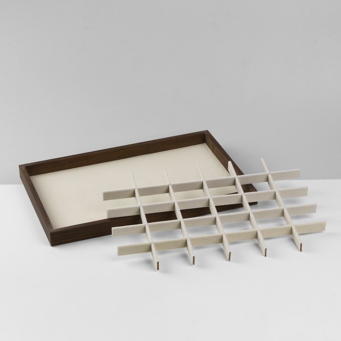 Подставка для украшений «Эко» 30 мест, 35,2×24,3×2,6 см, цвет бежевый в дереве Подставка для украшений «Эко» 30 мест, 35,2×24,3×2,6 см, цвет бежевый в дереве