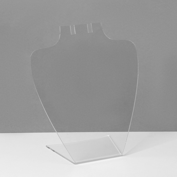 Подставка под колье 18×8×21 см, оргстекло 3 мм, прозрачная, В ЗАЩИТНОЙ ПЛЁНКЕ Подставка под колье 18×8×21 см, оргстекло 3 мм, прозрачная, В ЗАЩИТНОЙ ПЛЁНКЕ