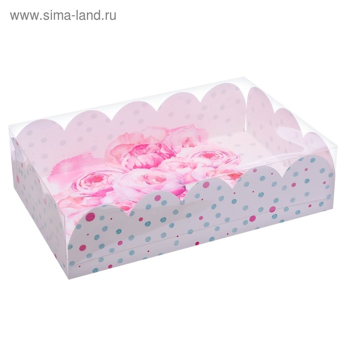 Коробка для печенья, кондитерская упаковка с PVC крышкой, «Счастье ждет тебя», 20 х 30 х 8 см Коробка для печенья, кондитерская упаковка с PVC крышкой, «Счастье ждет тебя», 20 х 30 х 8 см