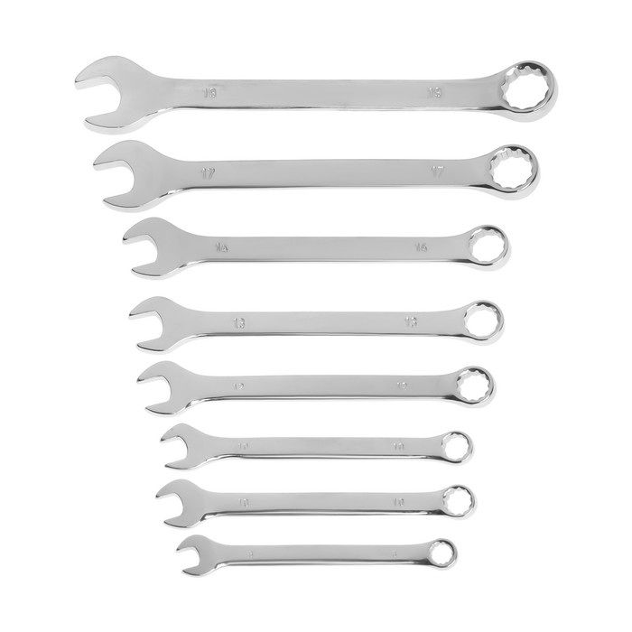 Набор ключей комбинированных в холдере ТУНДРА, CrV, зеркальные, 8 - 19 мм, 8 шт. Набор ключей комбинированных в холдере ТУНДРА, CrV, зеркальные, 8 - 19 мм, 8 шт.