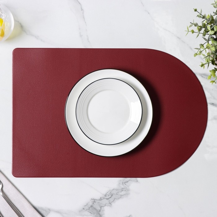 Салфетка сервировочная на стол «Тэм», 45×29,5 см, цвет винный