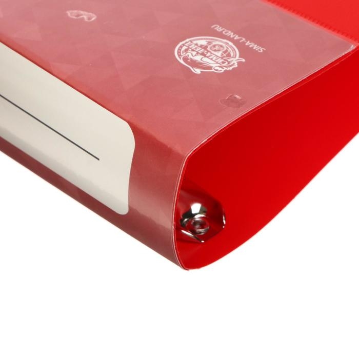 Папка на 4 кольцах А4, Calligrata, 40 мм, 700 мкм, внутренний и торцевой карман, красная Папка на 4 кольцах А4, Calligrata, 40 мм, 700 мкм, внутренний и торцевой карман, красная