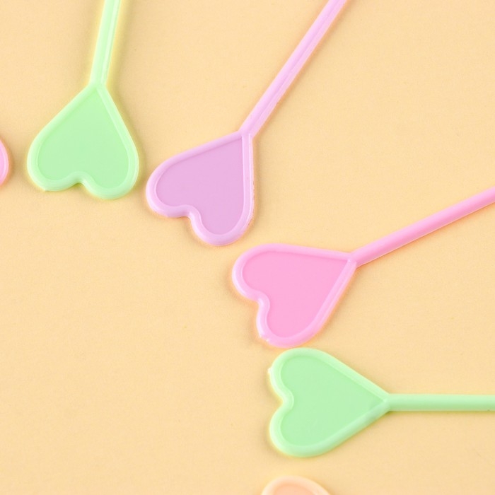 Шпажки «Сердце», в наборе 50 штук, цвета МИКС Шпажки «Сердце», в наборе 50 штук, цвета МИКС