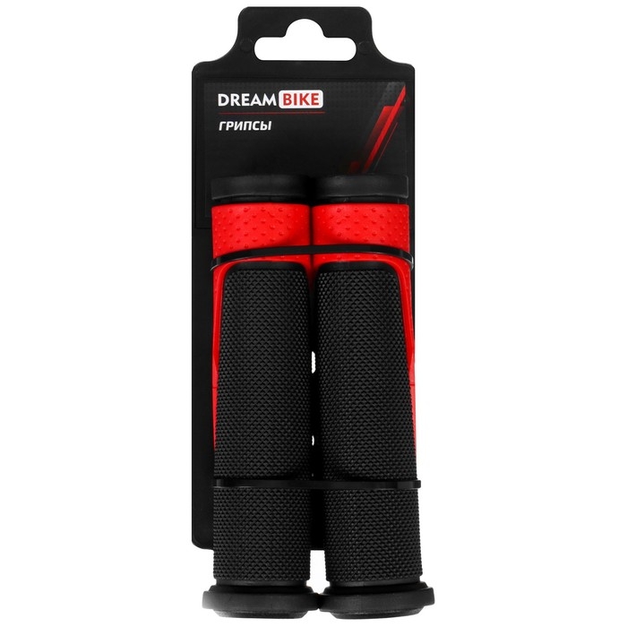 Грипсы Dream Bike, 125 мм, с барендами, цвет чёрный/красный Грипсы Dream Bike, 125 мм, с барендами, цвет чёрный/красный