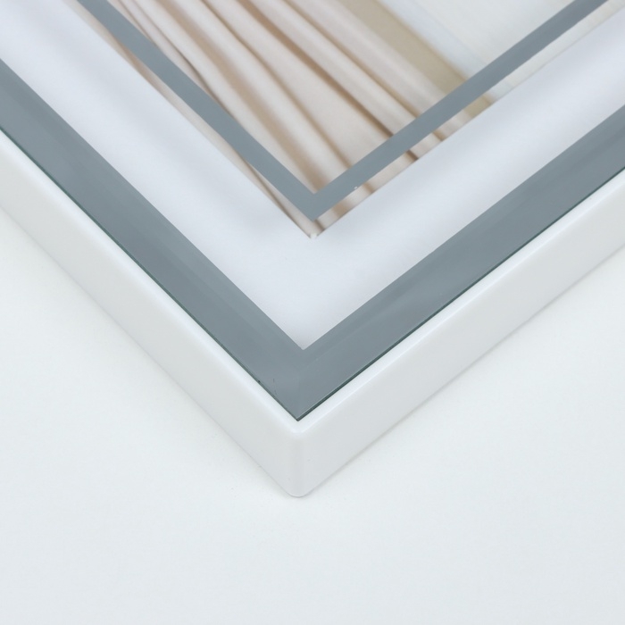 Фоторамка пластик на 1 фото 13х18 см Фоторамка пластик на 1 фото 13х18 см "Лаконичный стиль" серебро бумага тиснение 18х2х23 см