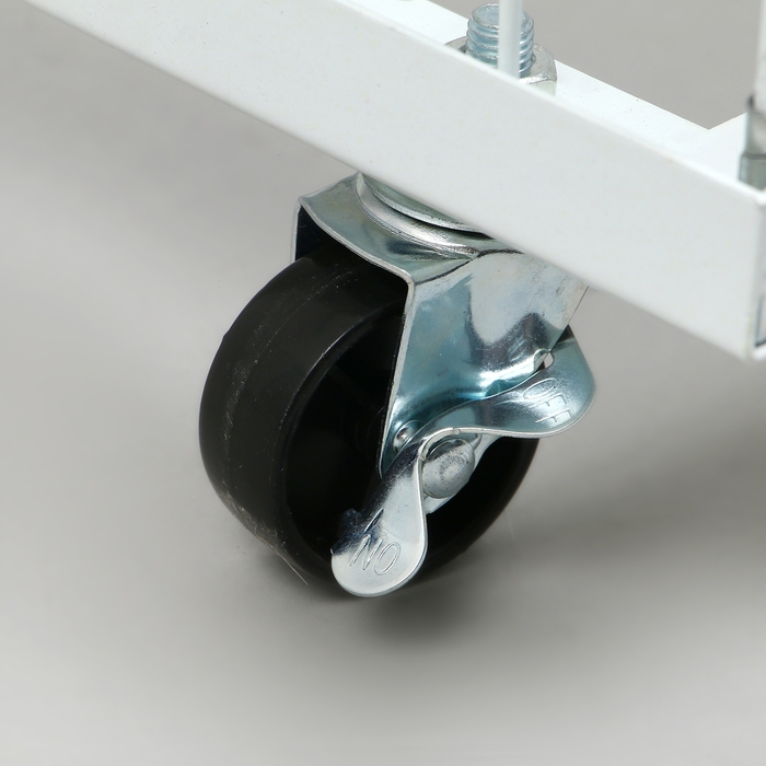 Корзина-накопитель складная, на колесах, 1 полка, 60×60×80 см, цвет белый Корзина-накопитель складная, на колесах, 1 полка, 60×60×80 см, цвет белый